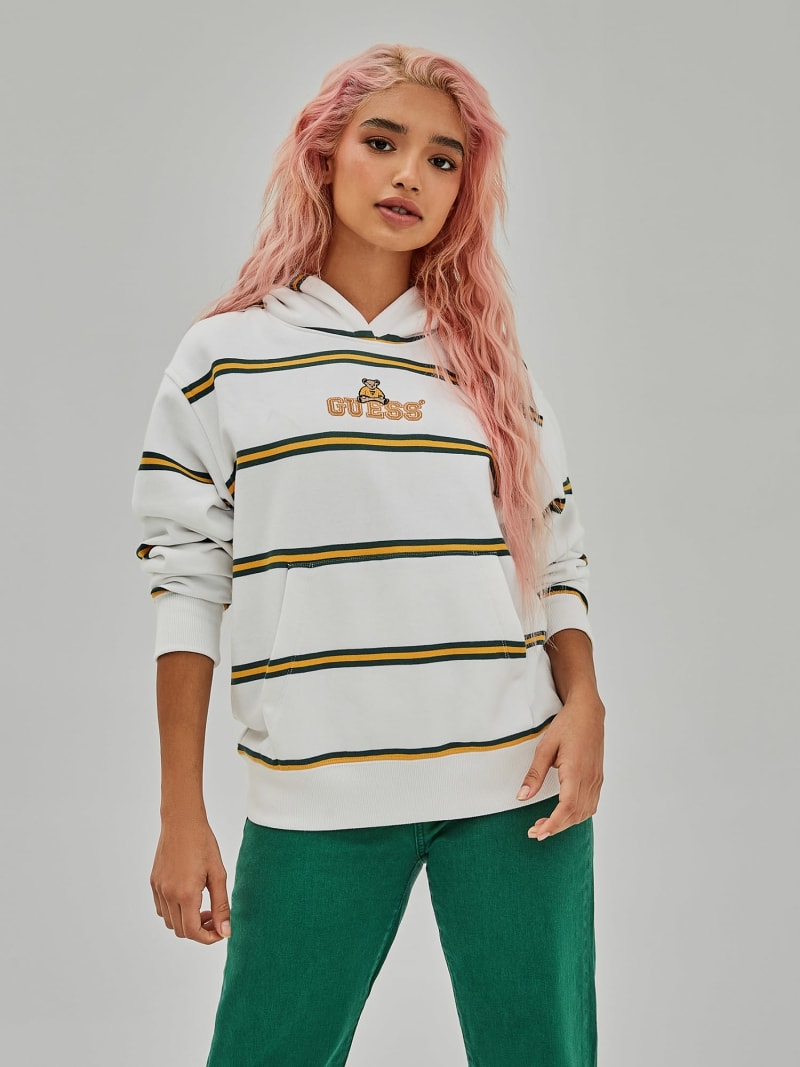 Guess striped hoodie discount