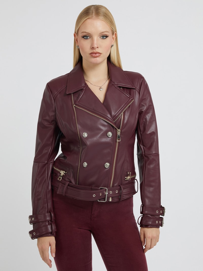 Guess burgundy jacket discount