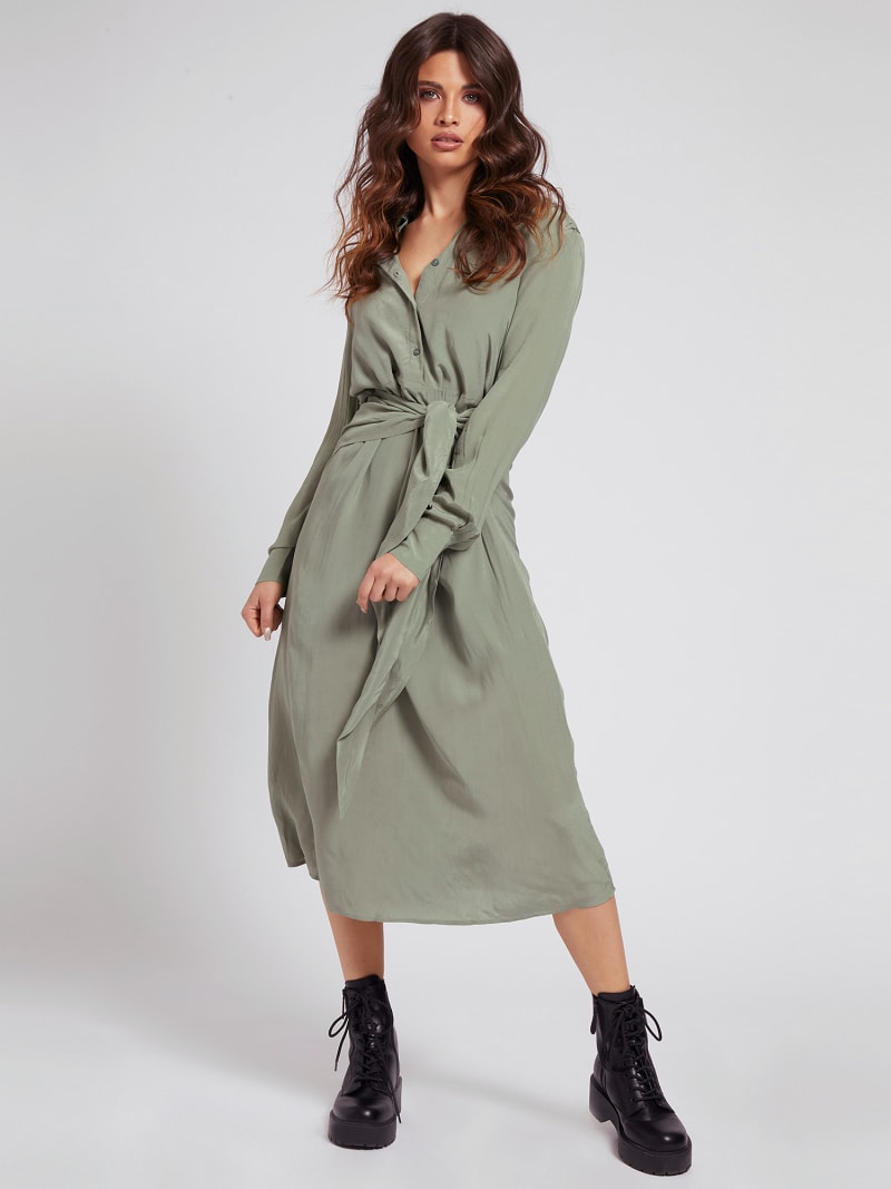 Viscose Chemisier Dress Guess Official Online Store