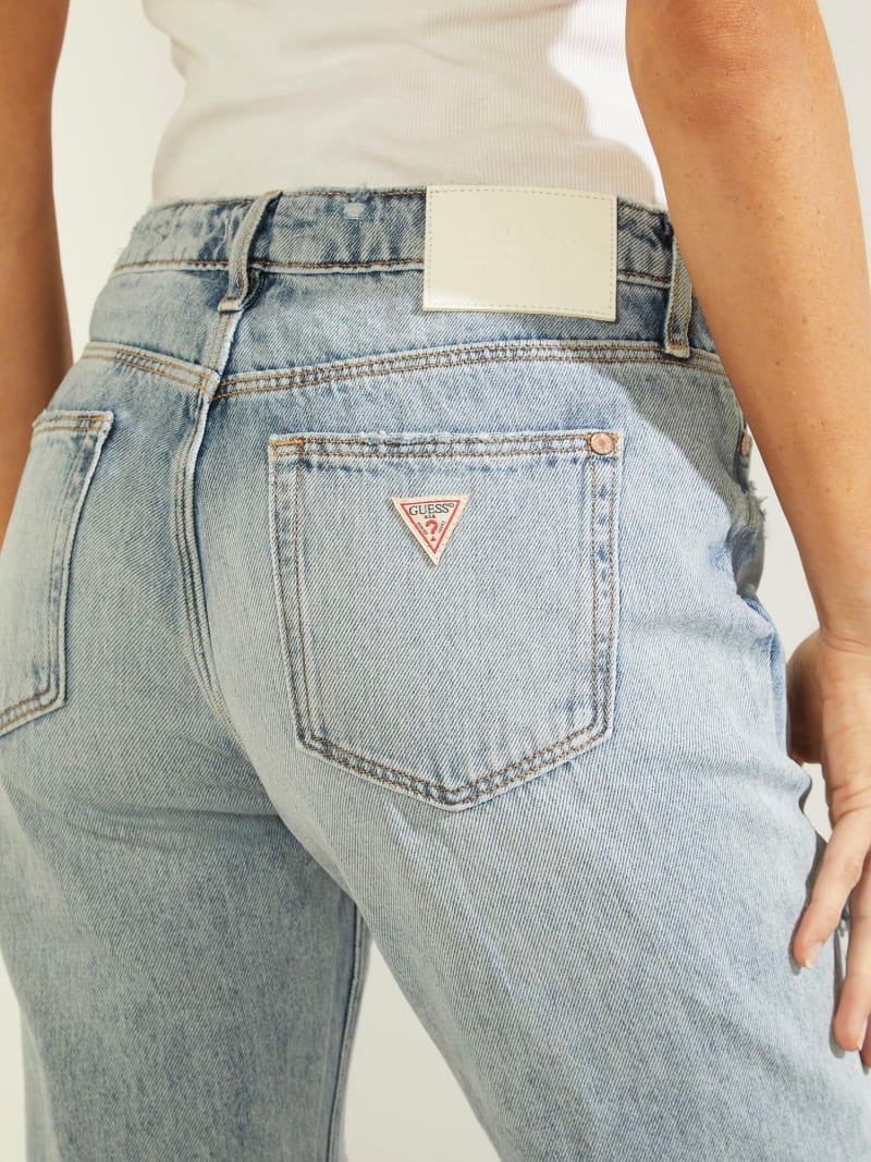 Relaxed Fit Denim Pant Abrasions Guess Official Online Store