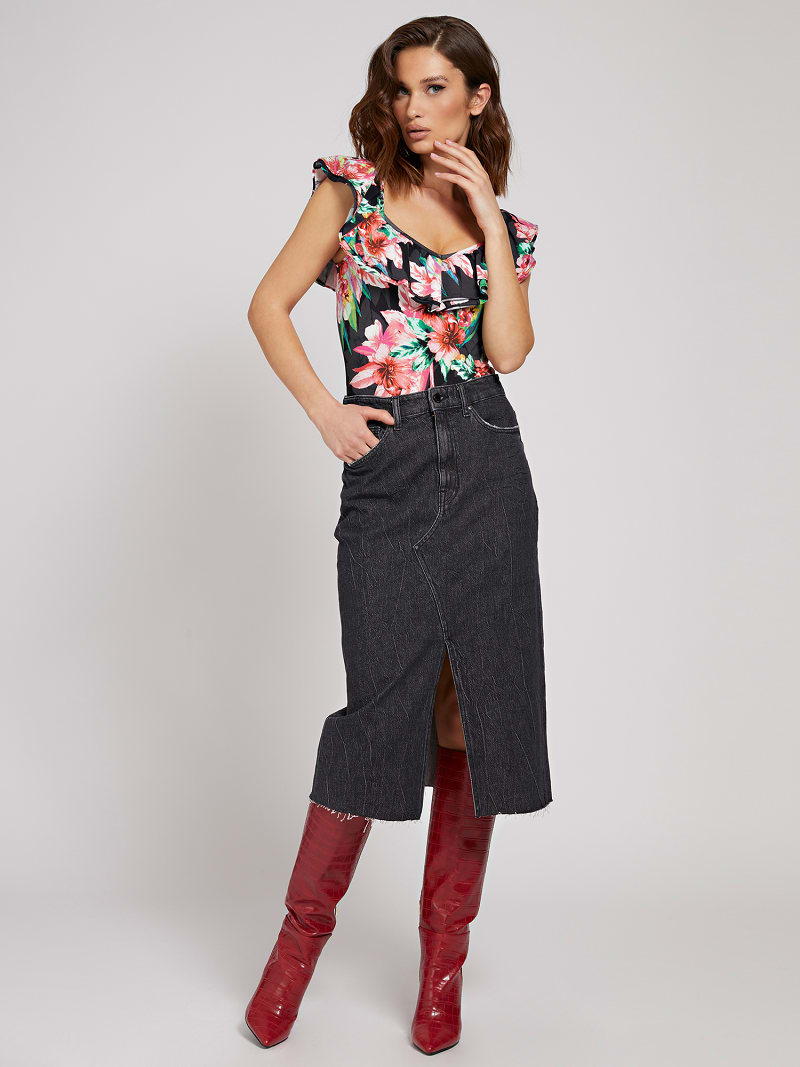 Bodycon Denim Skirt Guess Official Online Store