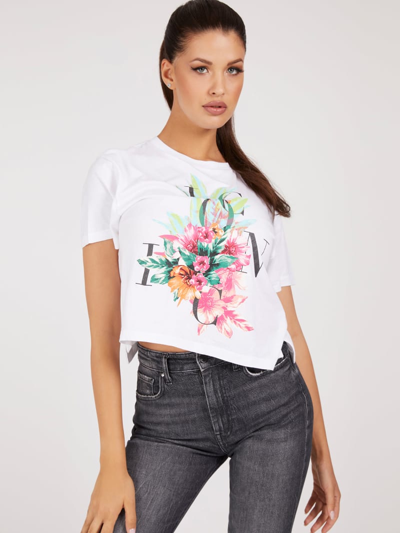 Icon Logo Crop T Shirt Guess Official Online Store