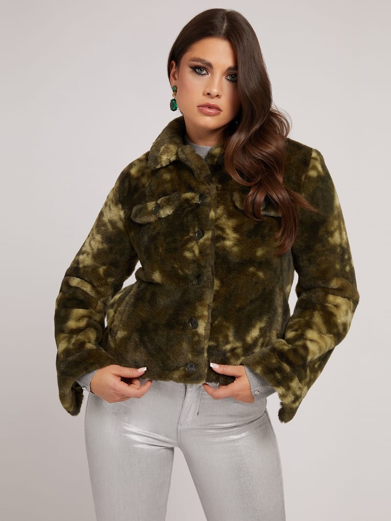 Faux fur deals camo jacket