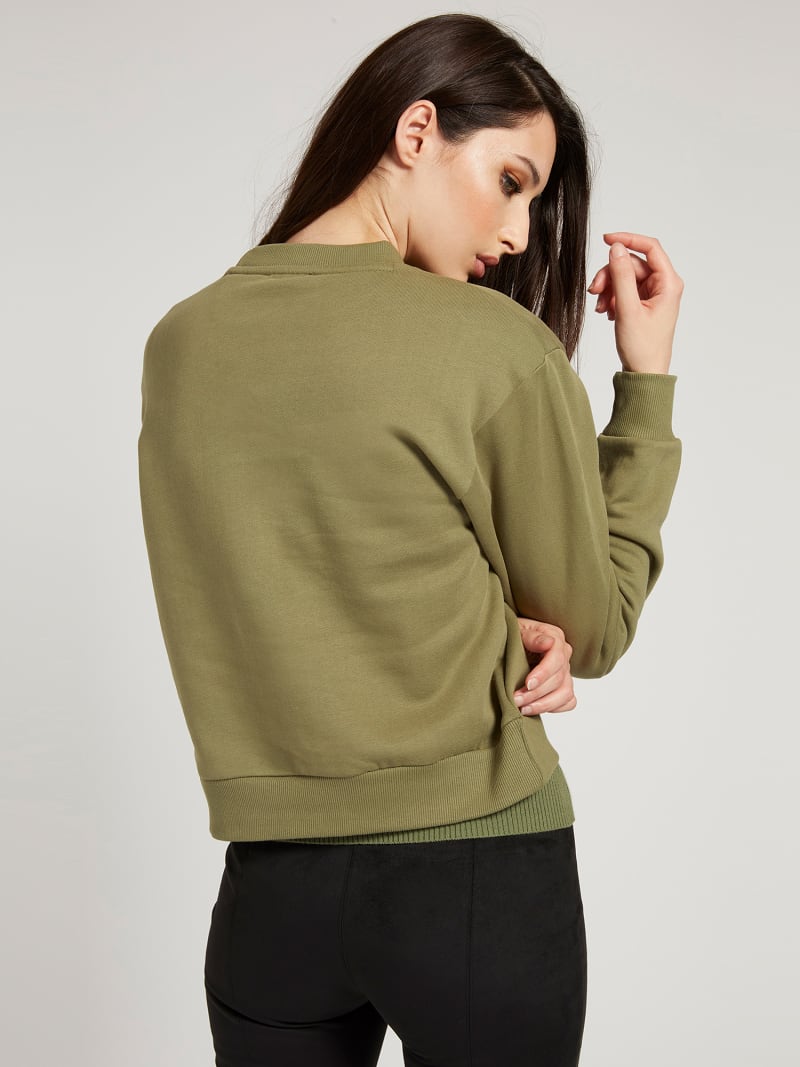 Embroidery Icon Logo Sweatshirt Guess Official Online Store