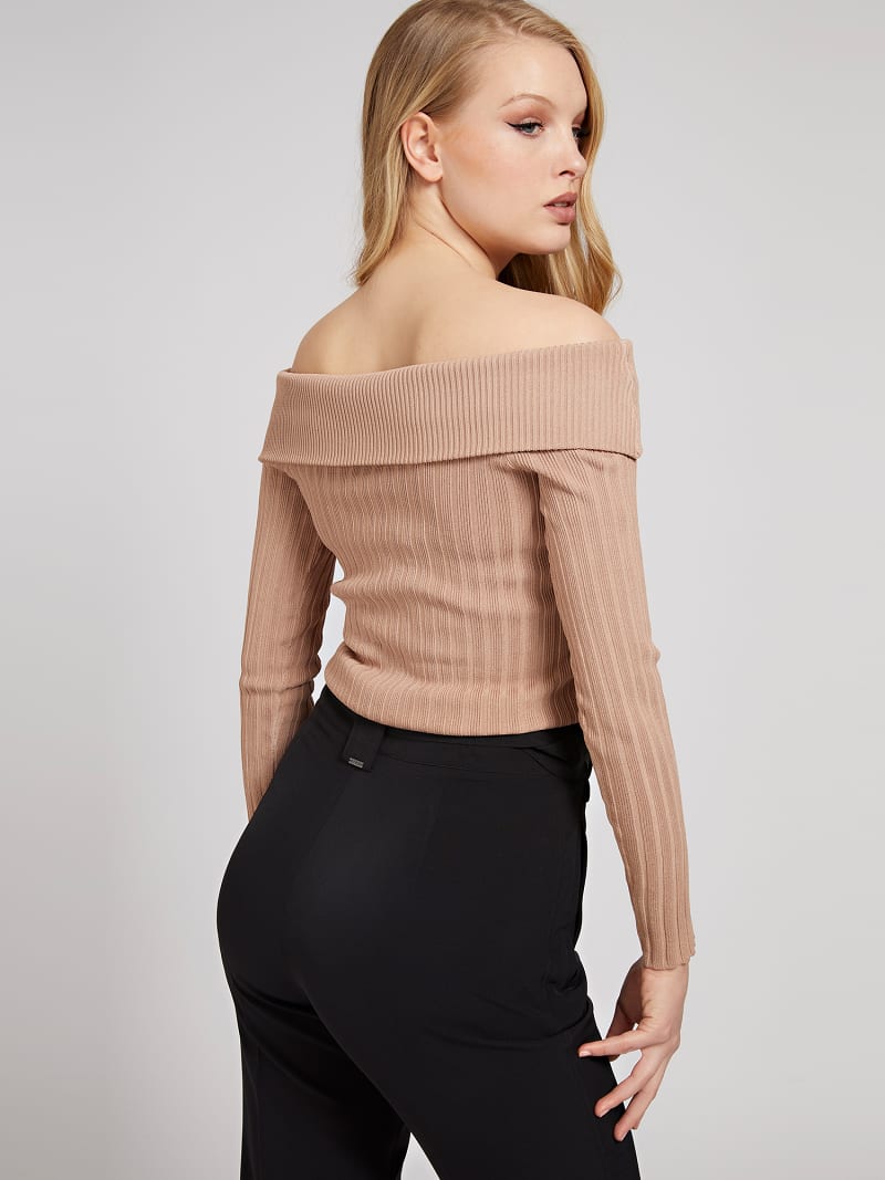 GUESS OFF SHOULDER SWEATER