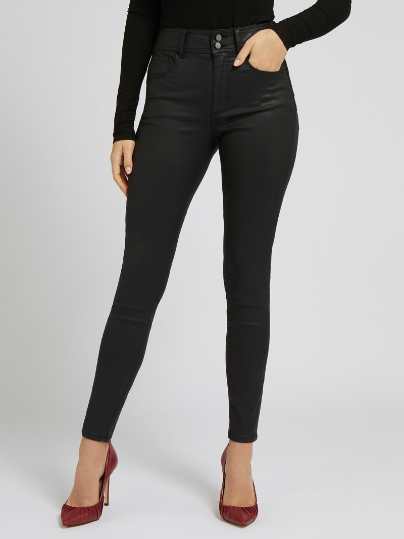 Coated skinny fit denim pant