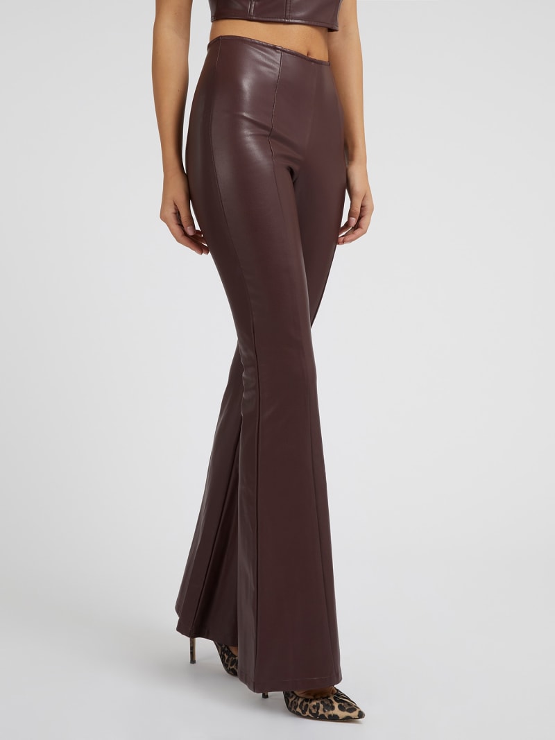 GUESS Faux leather flare pant