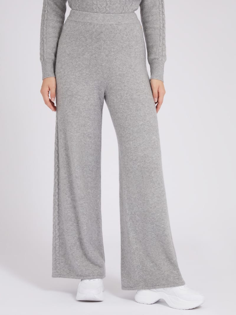 Cables sweater wide leg pant