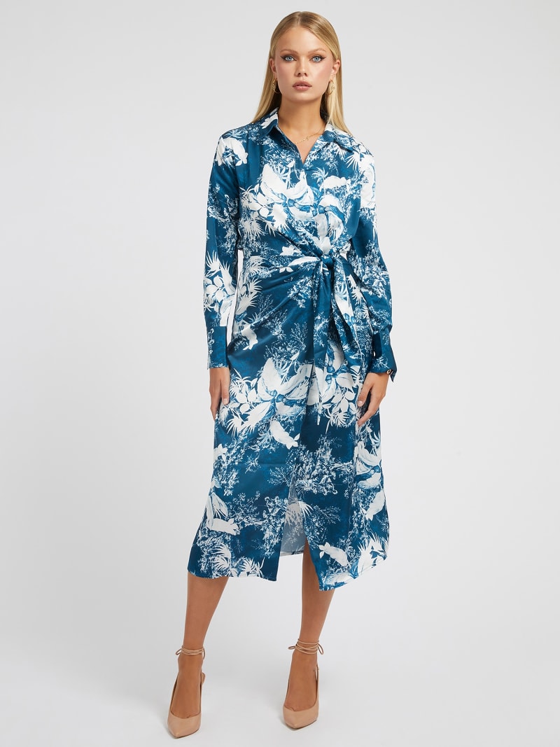 Guess long hot sale floral print dress