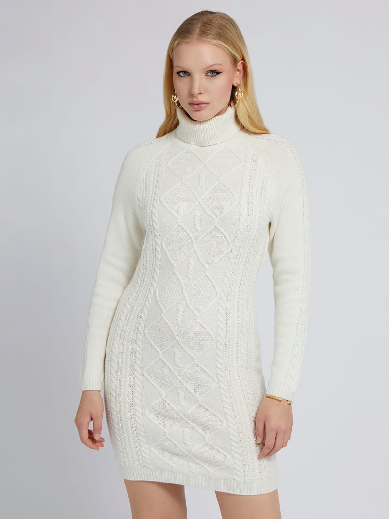 Robe-pull de laine mélangée