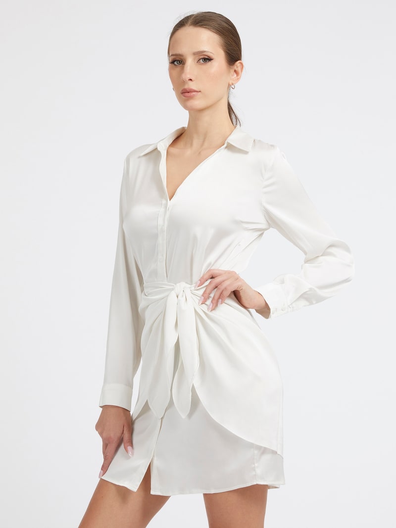 Robe chemisier satin new arrivals