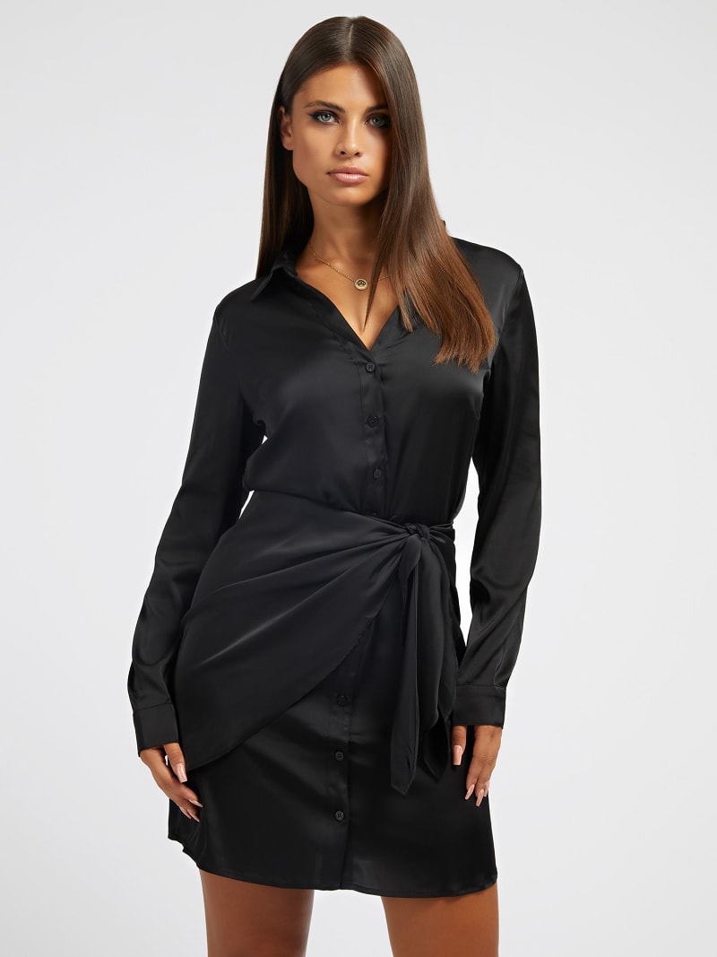 Robe-chemisier satin