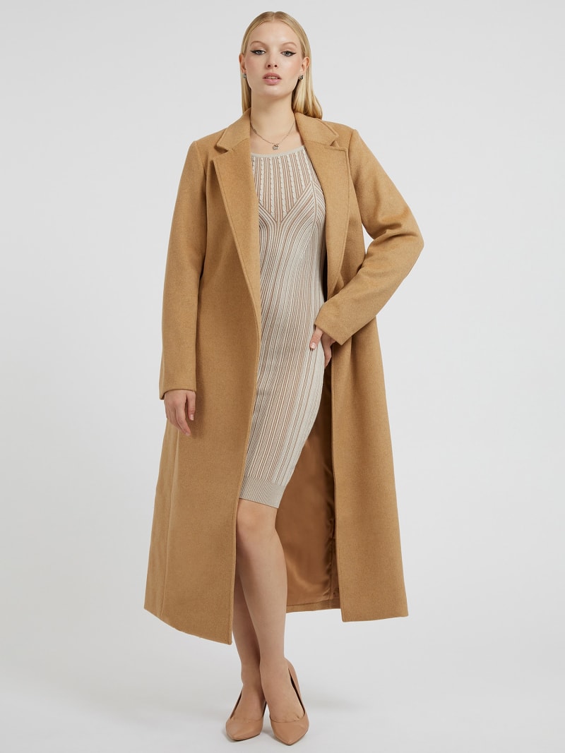 Guess camel coat cheap