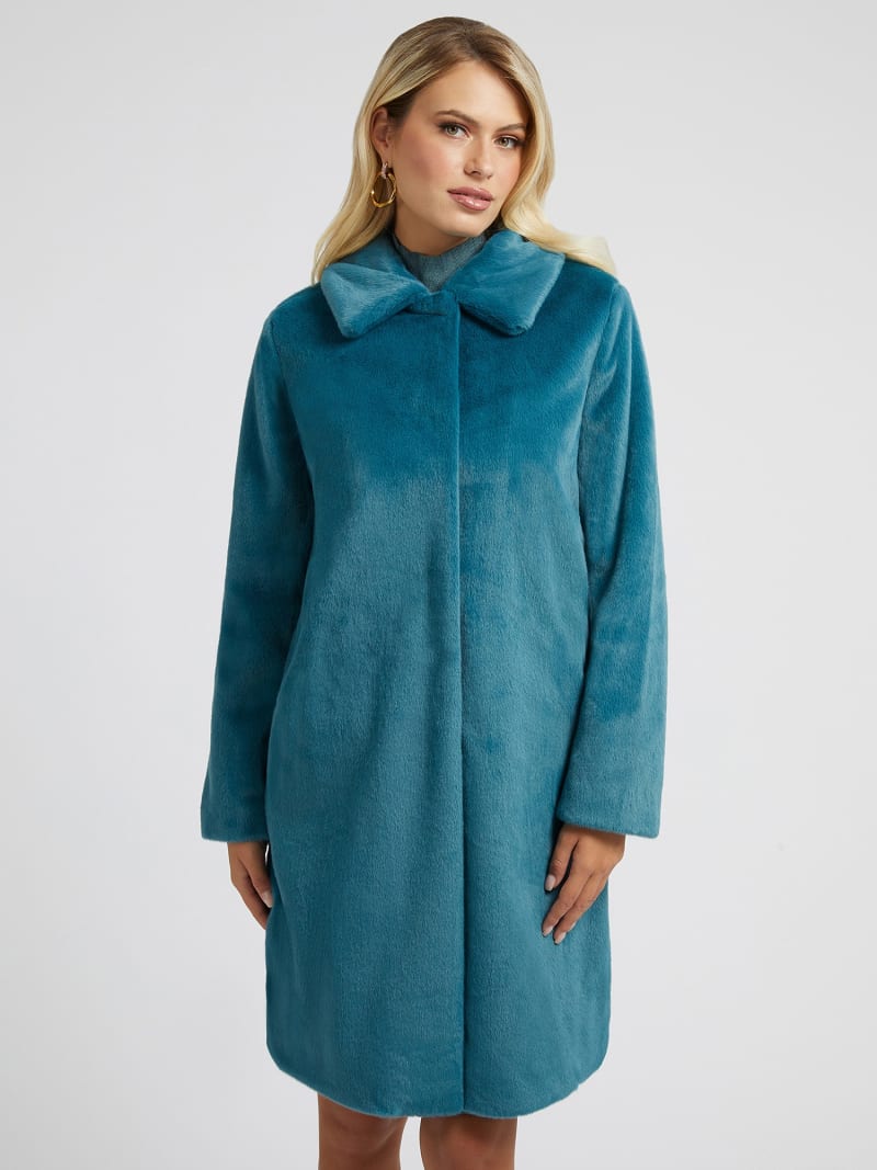 Turquoise 2025 fur coat