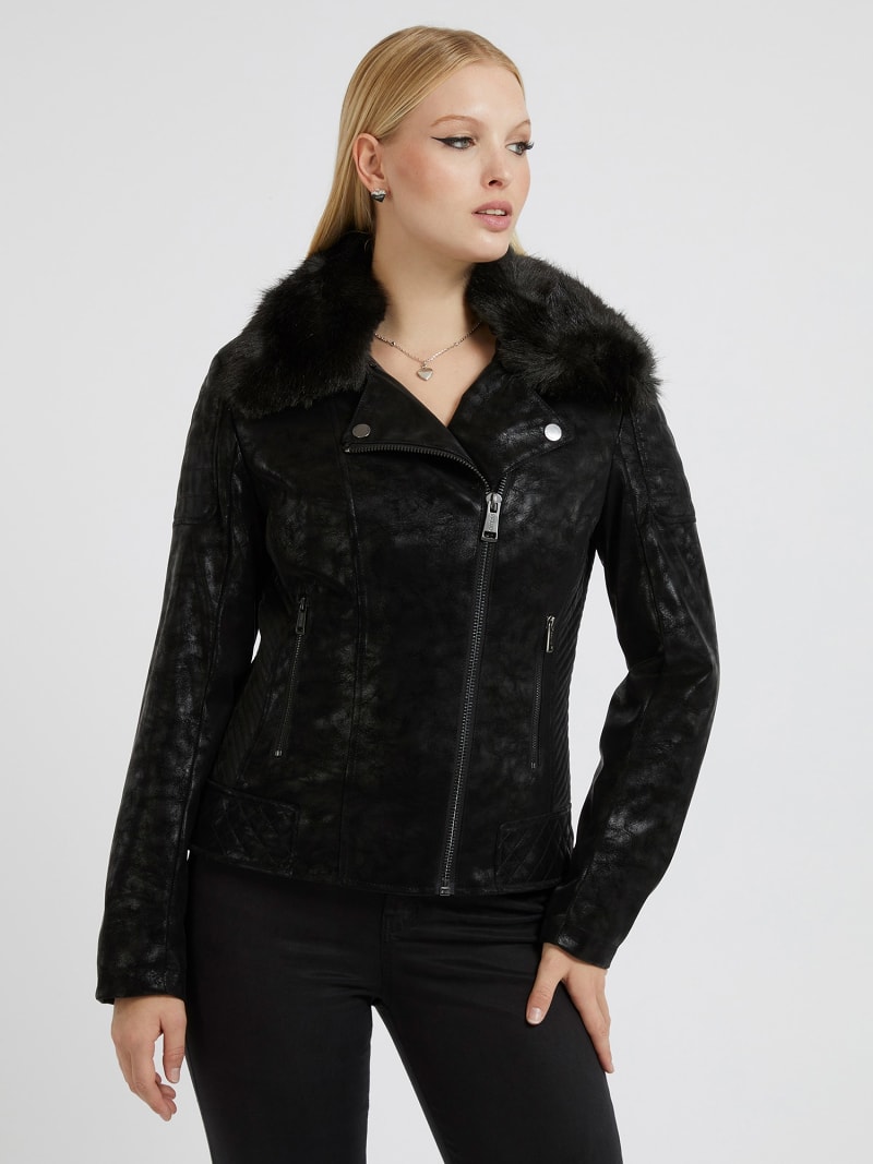 Faux leather jacket