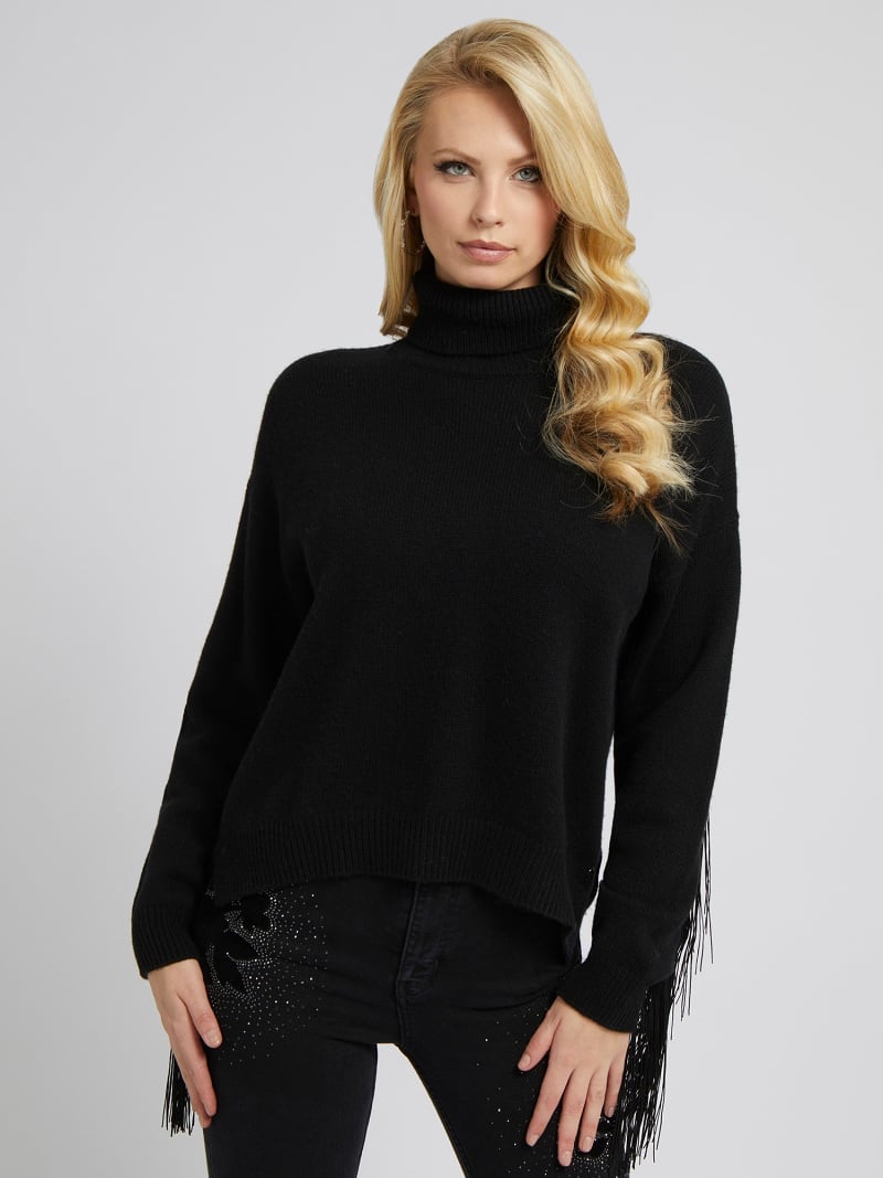 Fringes wool blend sweater