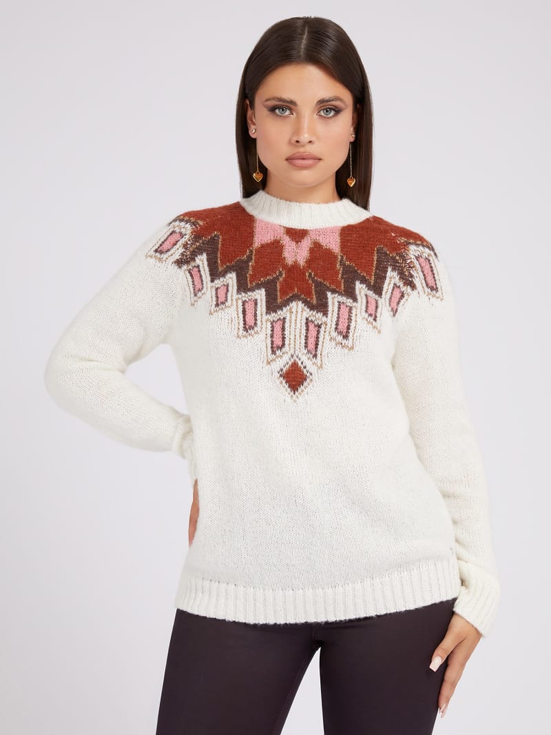 Pullover aus Wollmischgewebe