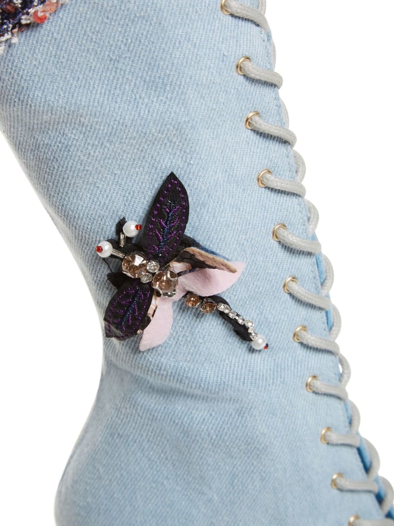 GUESS U.S.A. Knee High Denim Boots Women