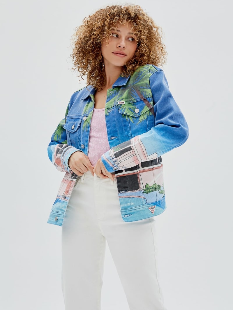 Guess rainbow jacket clearance