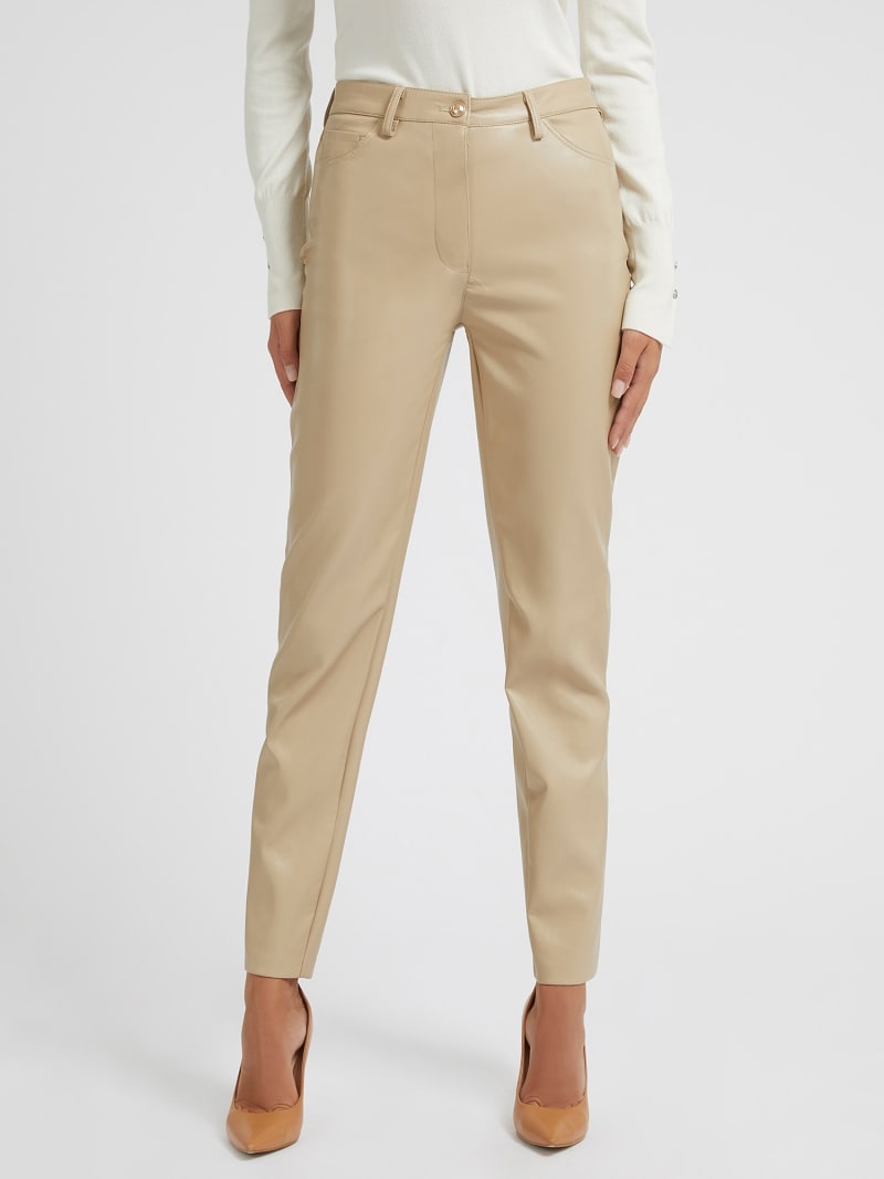 Faux Leather straight pant