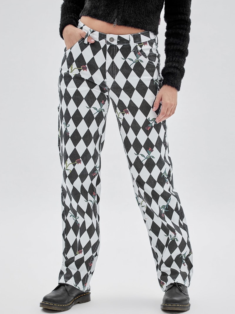 Guess plaid pants sale
