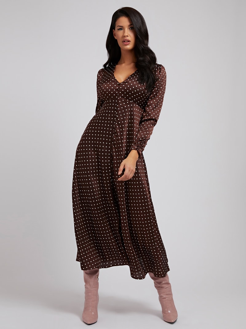 Abito guess nero a pois outlet