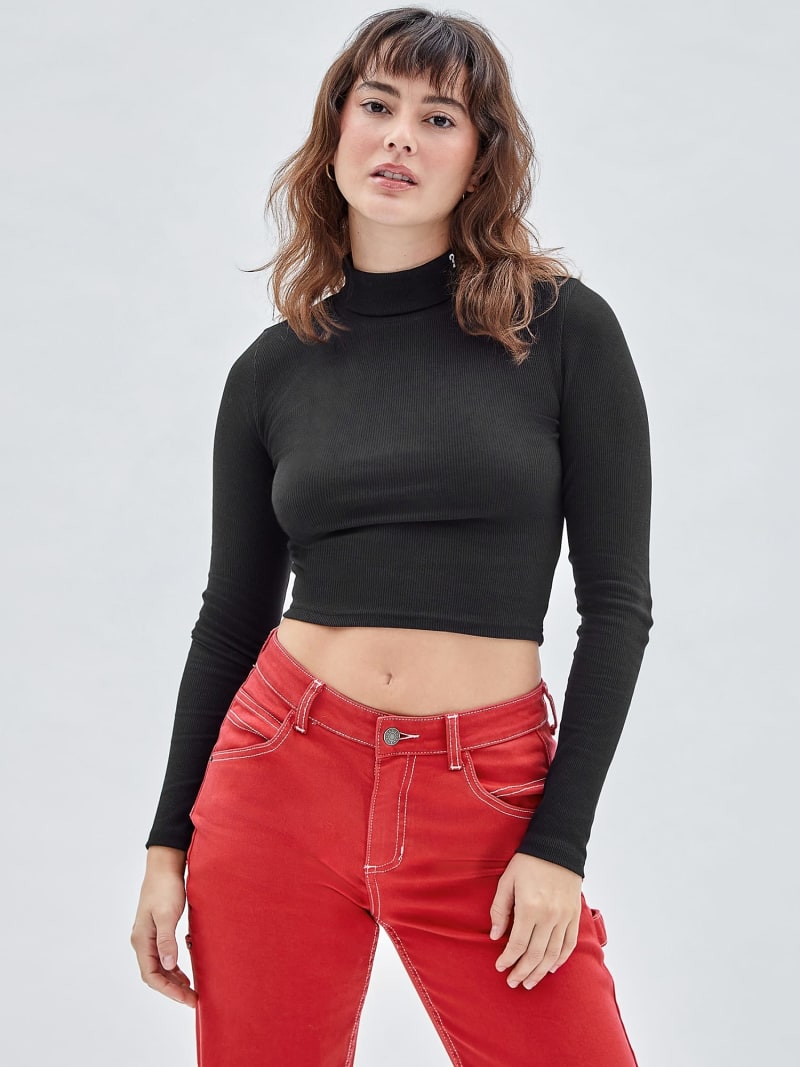 Guess turtleneck on sale crop top