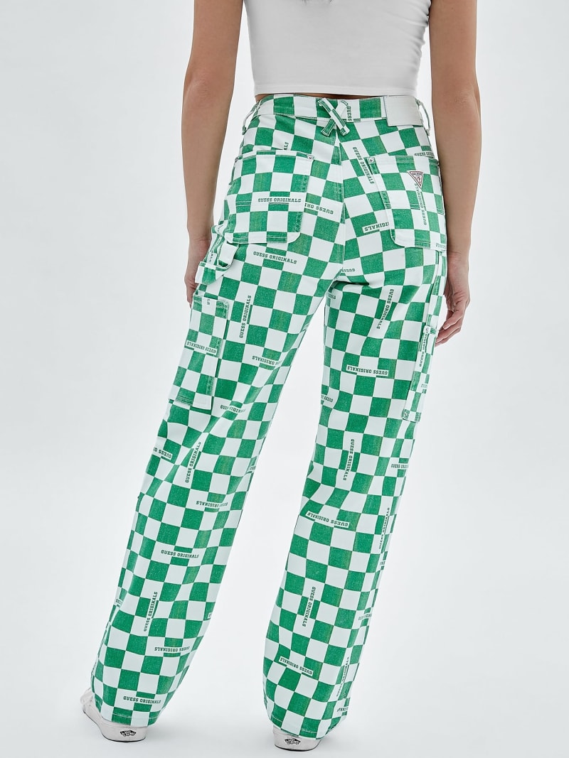 Guess plaid pants shop