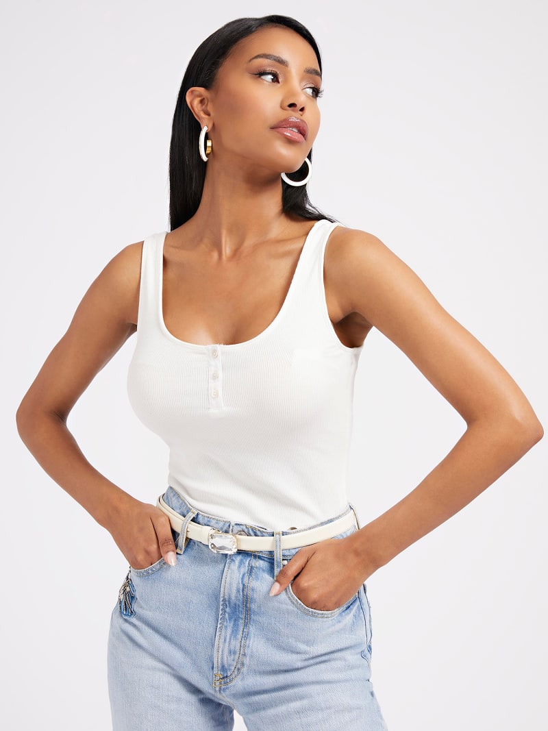 Front button tank top