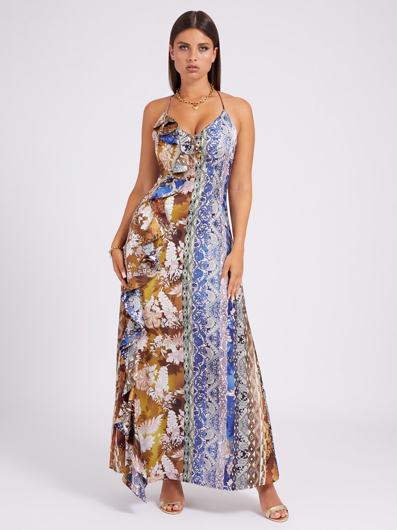 All over print long dress