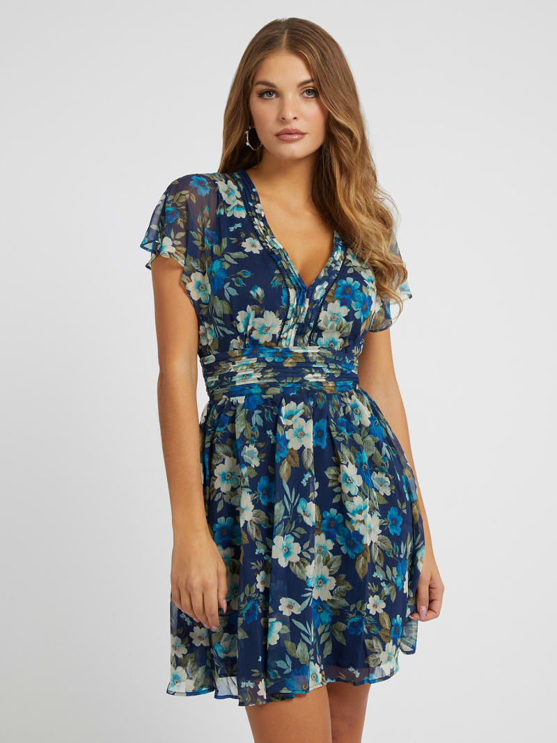 Guess blue hot sale floral dress