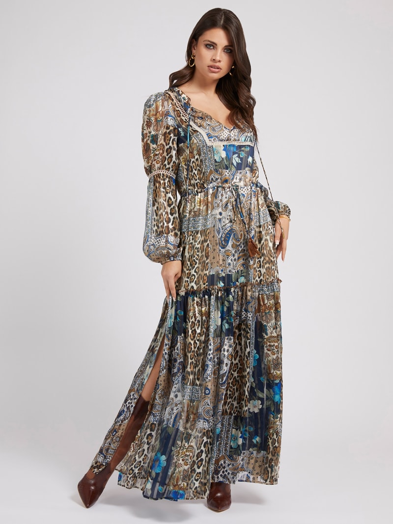 All over print long dress