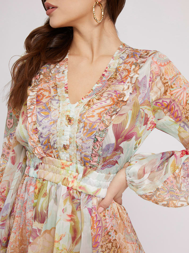 Guess long sales floral dress