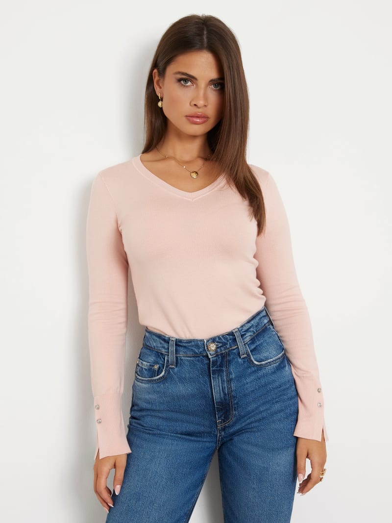 Sweter z dekoltem V