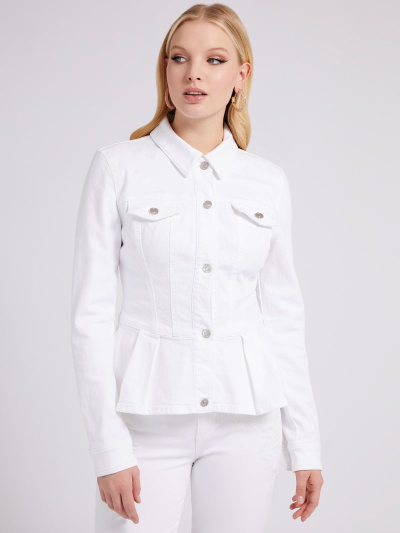 Guess cotton top denim peplum jacket