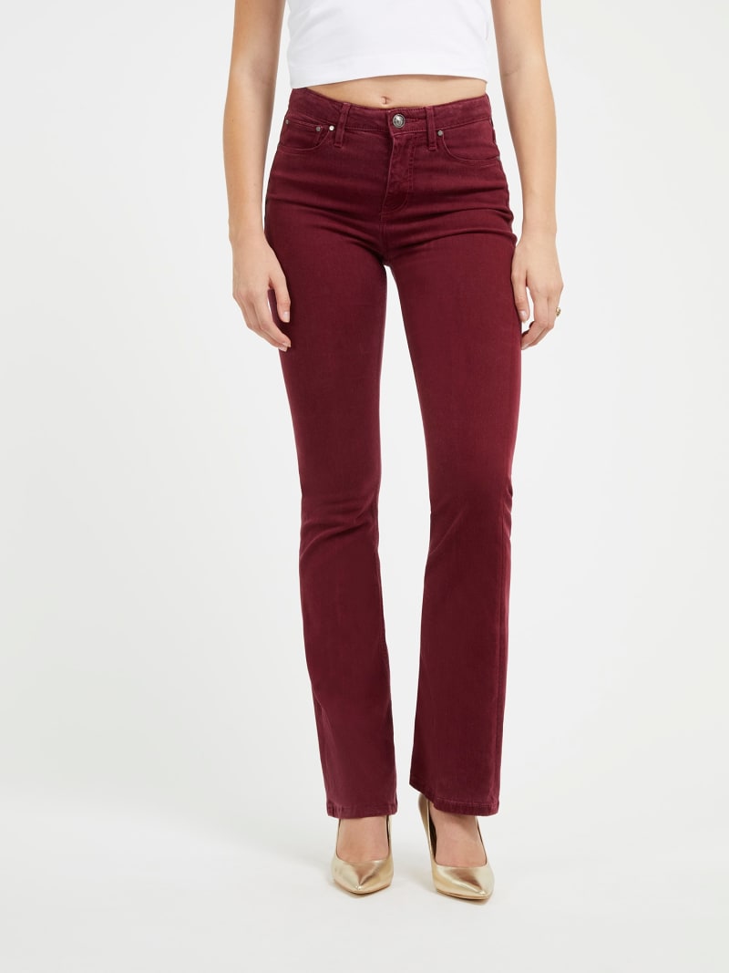 GUESS® Stretch velvet flare pant