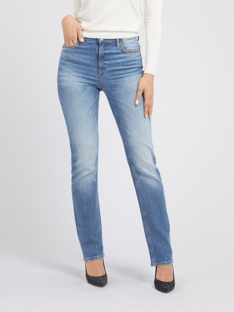 Jeans rechte broekspijp hoge taille