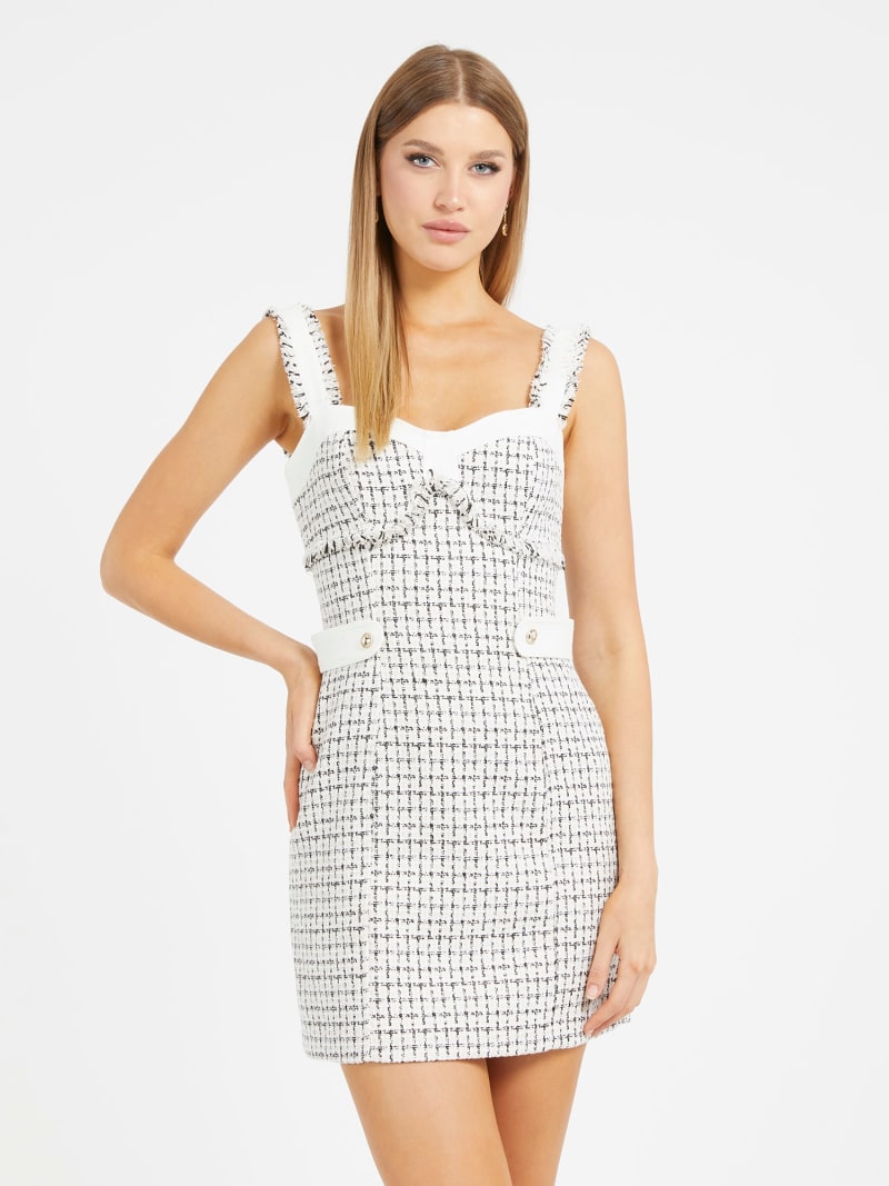 Robe tweed blanche online