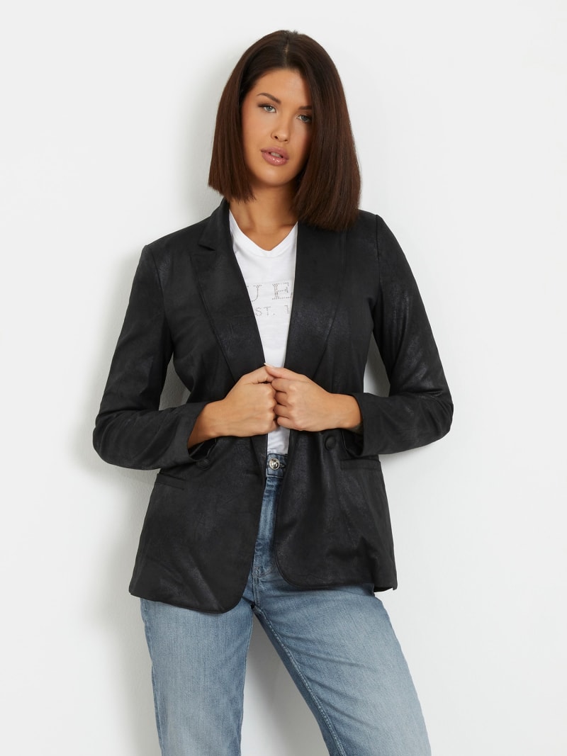Faux 2025 suede blazer