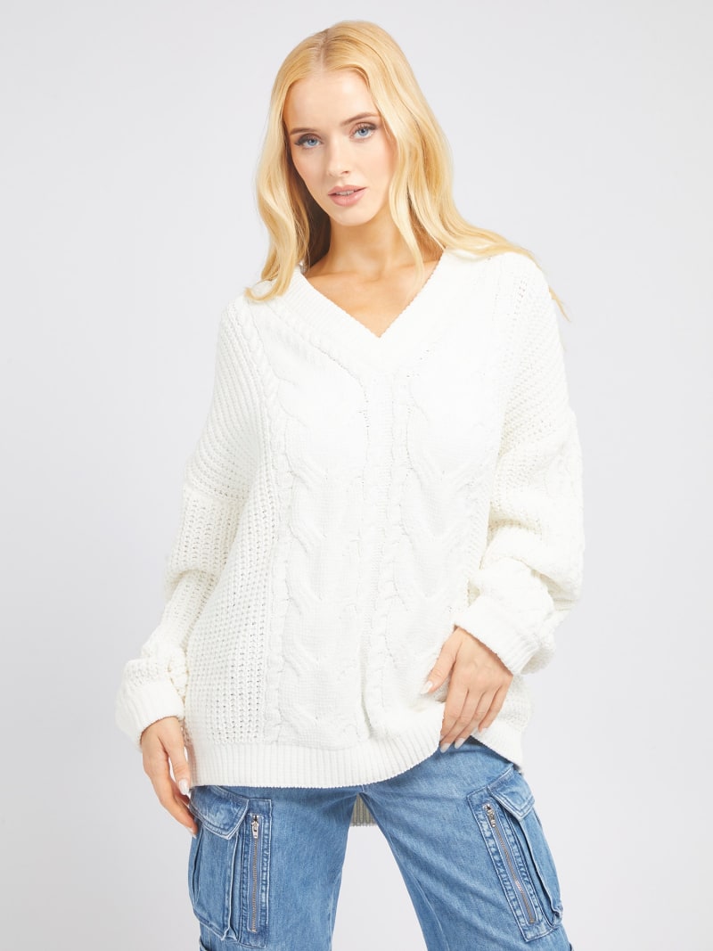 Cable knit sweater