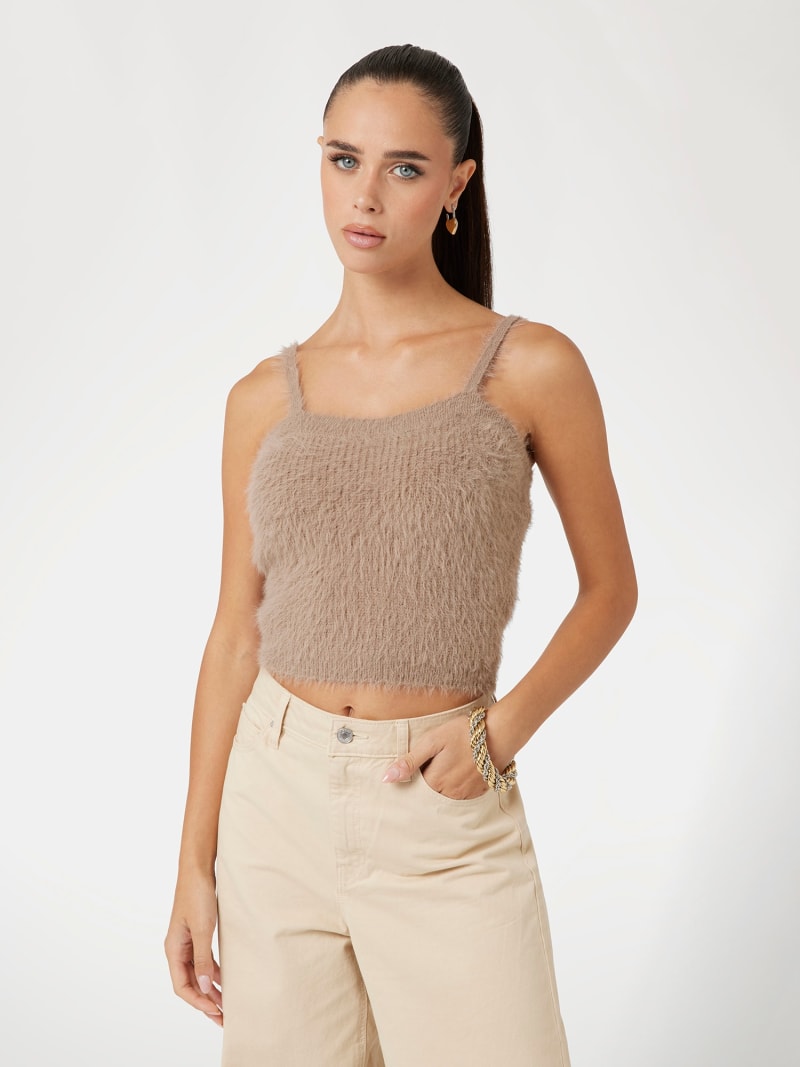 Fuzzy sweater top