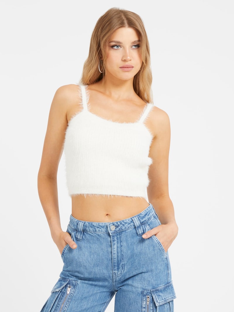GUESS Fuzzy sweater top Women