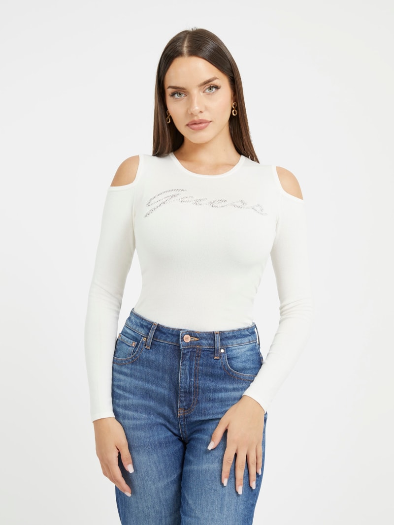 Guess Maglione Anne W3GR36 Z2NQ2 Écru Regular Fit