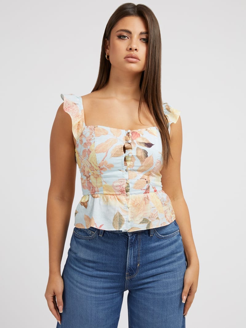 All over floral print top