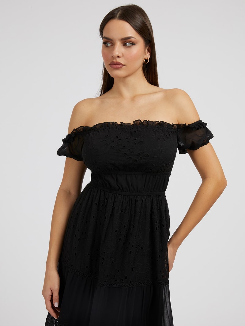 Guess black off the shoulder dress shop