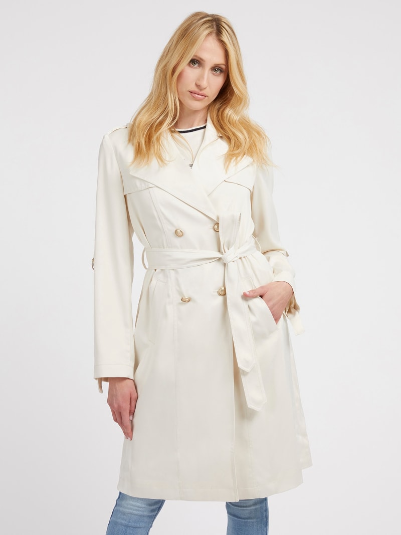 Satin trench coat