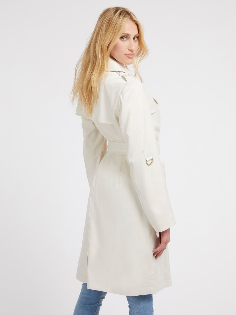 White satin trench coat online