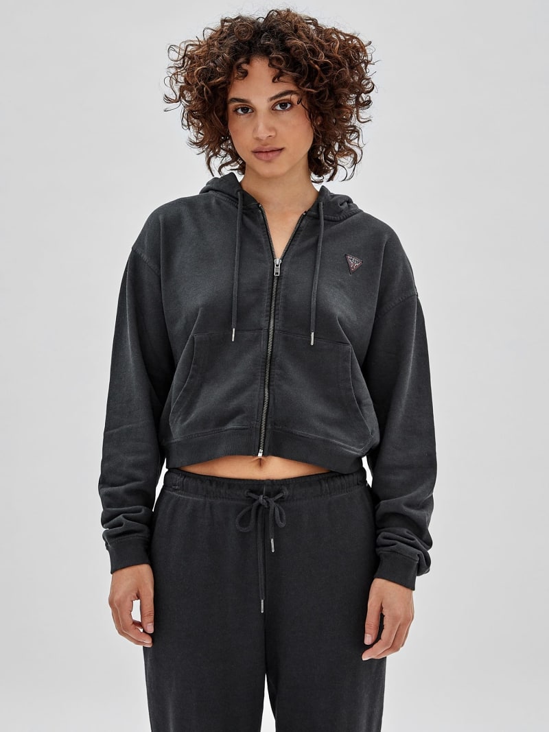 GUESS Originals Zipped small triangle logo sweatshirt Women