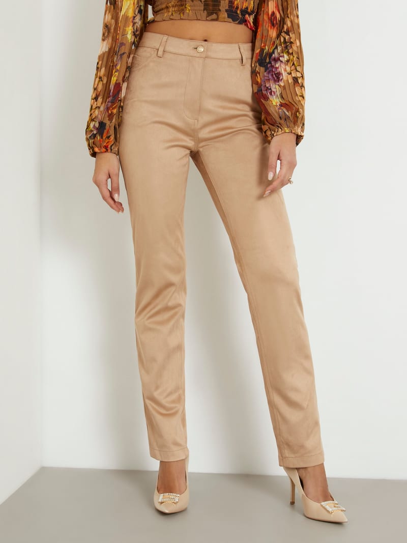 Faux suede trousers clearance