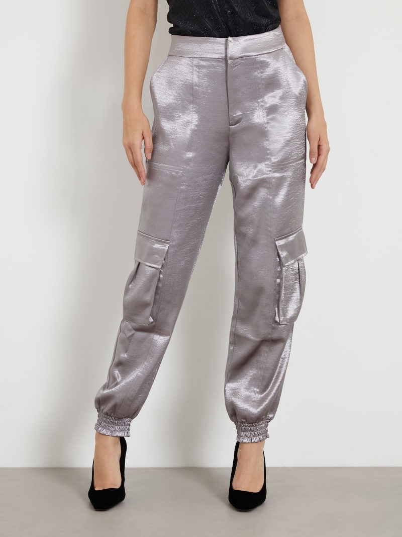 Satin cargo pant